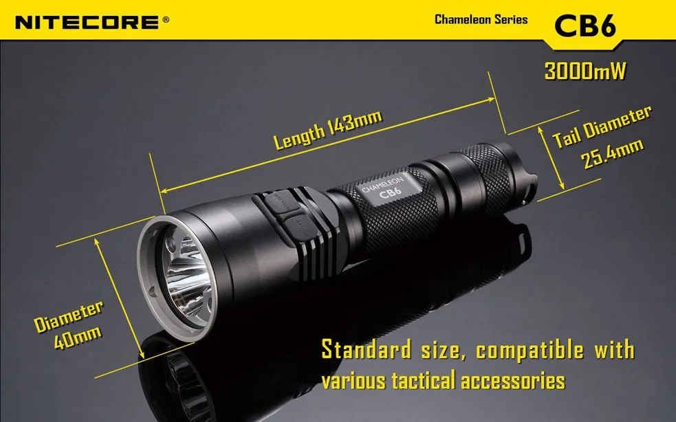 Nitecore cb6 два основных ccree XP-G2 (R5) и CREE XP-E синий светодиодный фонарик Водонепроницаемый + Nitecore nl188 3100 мАч батареи