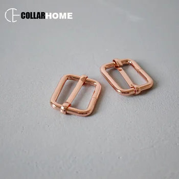 

200pcs Heavy duty metal belt buckle sliders for 1 inch 25mm DIY dog pet collar accessories flat hardware adjusters rose gold