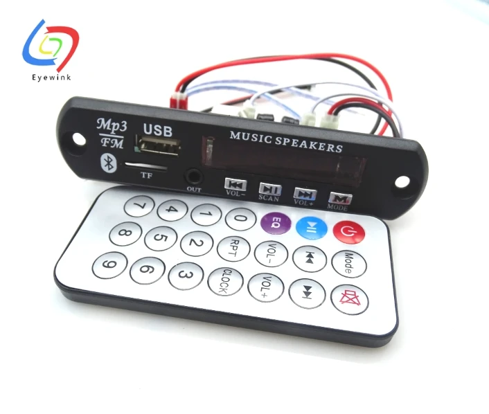 

EYEWINK A25 hot-selling USB TF Radio Bluetooth MP3 WMA Decoder Board 12V Wireless Audio Module for Car 12v 6w