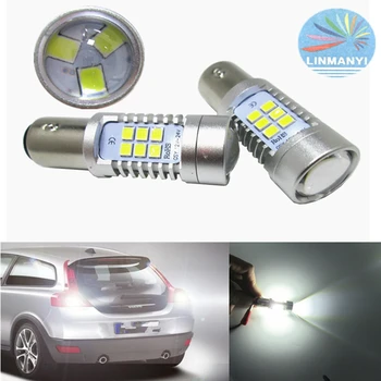 

2PCS BAY15D 1157 21W 2835 21SMD 6000K Super bright Car Led Brake Lights With Len Car Rear Light Signal Reverse Lights White/Red