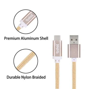

EDAL 5Pcs/Lot Universal Micro USB Mobile Phone Charging Cables USB C Nylon Type-C Data Cable For Huawei Xiaomi Samsung Phones