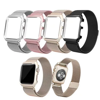 

Milanese Loop Bracelet Watch Band Strap with Metal Case 38mm 42mm for Apple Watch iWatch Series 1/2/3 Watchband