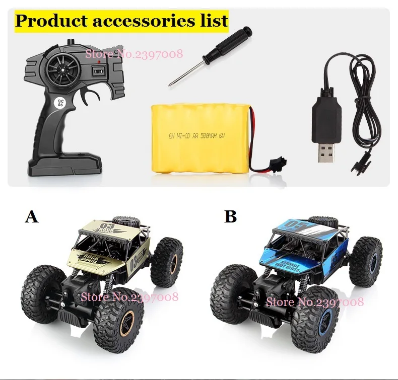 New RC wild Car 2.4G High Speed Racing Car Climbing SUV vehicle Remote Control Electric Car Off Road Truck1:14Christmas gift toy