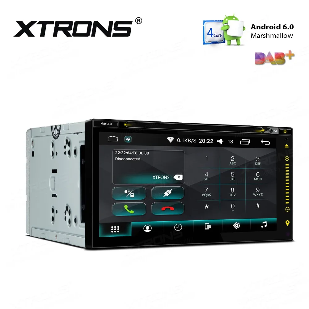 Perfect XTRONS Universal 6.95" Digital Touch Screen Head unit Android Car Multimedia DVD Player Radio Stereos Steering wheel GPS RDS OBD 2