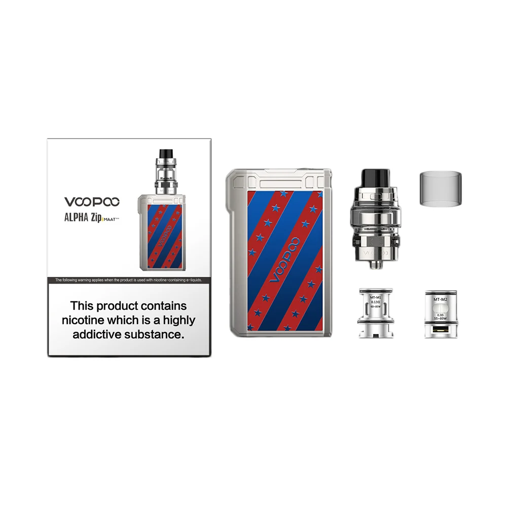 Оригинальный VOOPOO Альфа ЗИП комплект с 180 Вт бокс мод и 2 мл/4 мл Maat танк электронная