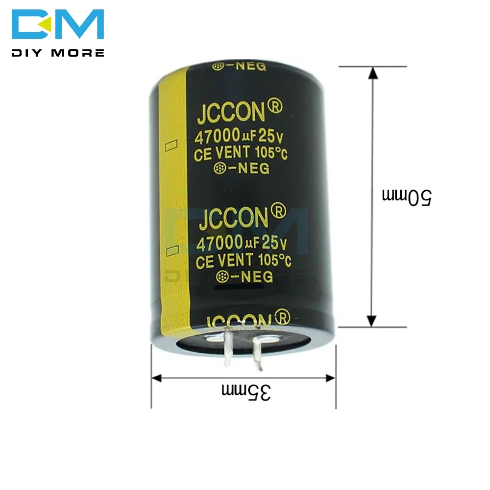 25 V 47000 мкФ 35X50 мм Алюминий электролитический конденсатор высокой частоты низкий импеданс через отверстия конденсатора Размер 35*50 мм diymore