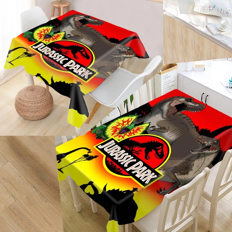 Jurassic Park Custom Table Cloth Oxford Print Rectangular Waterproof Oilproof Table Cover Square Wedding Tablecloth P - Цвет: 9