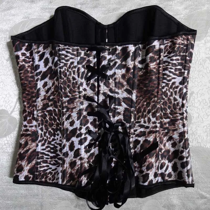 Sexy Leopard Print Top Corset Overbust Corselet Steampunk Corset Sexy Bustier Women Corset and Bustier Slim Corsets Strapless (3)