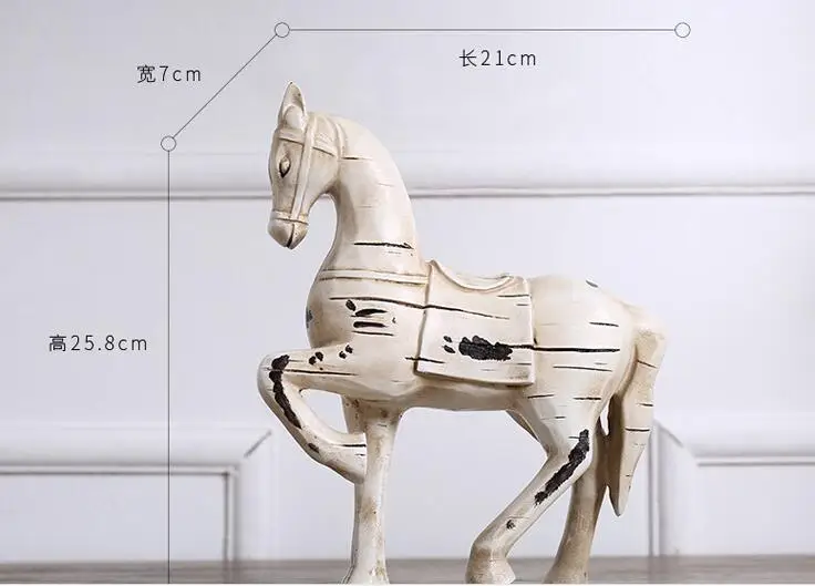 

Nordic horse resin crafts creative Home Furnishing entrance TV cabinet decoration study desk ornaments nostalgia