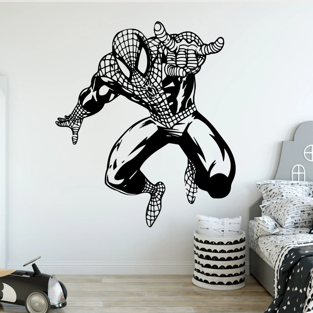 Spiderman Wall Decal Vinyl Detachable Sticker Home Decor Wall Art Kids