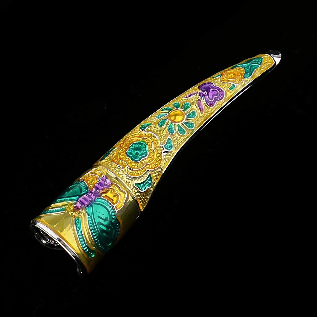 Vintage Long Fingernails Joint Womens Belly Dance Gypsy Egyptian Finger Nails Ring for Fancy Dress Ball Stag Performance Cosplay