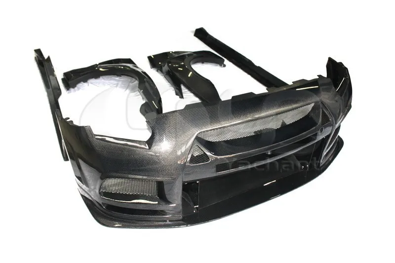 2008-2013 Nissan  R35 GTR CBA DBA TP Style Wide Boky Kit CF (2)