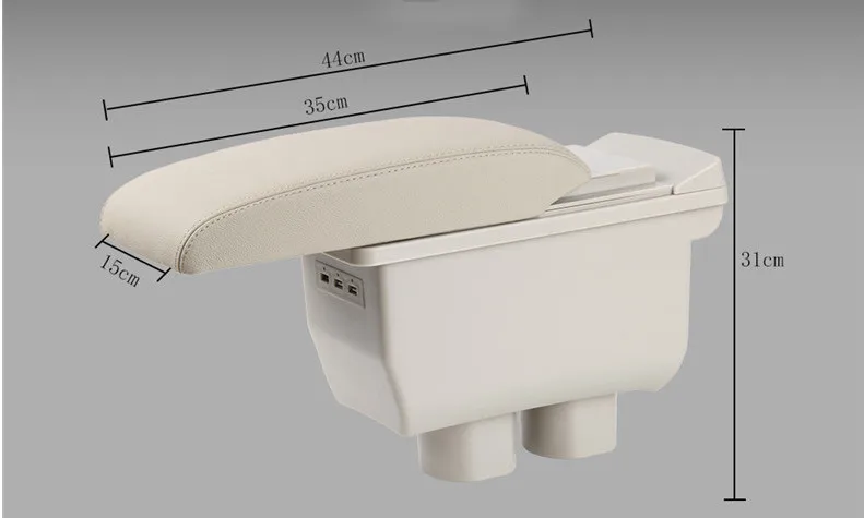 Центральный подлокотник с большим пространством + роскошный разъемом usb коробка