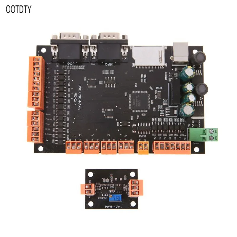 MDK2 CNC USB 4 осевой контроллер шагового двигателя Breakout Board с интерфейсом MPG