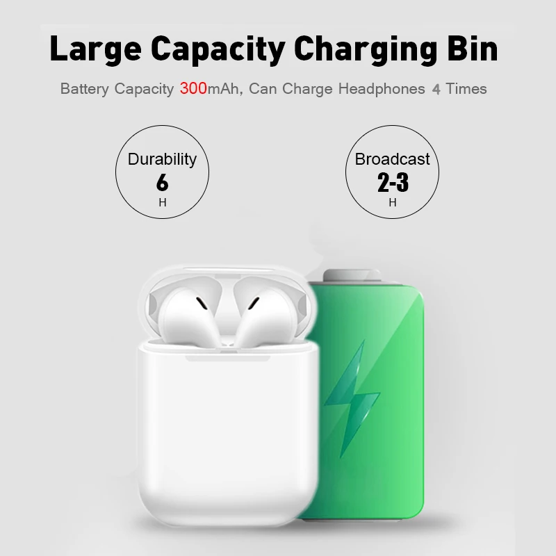 Дешево Прямая доставка i12 TWS Bluetooth наушники беспроводные наушники мини 5,0 стерео беспроводные наушники Pk I9s I7s I10 наушники