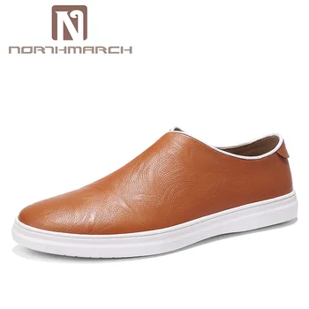 

NORTHMARCH Man Shoes Summer 2019 Genuine Leather Men Shoes Breathable Mens Shoes Casual Flat Sneakers Men Mocasin Hombre