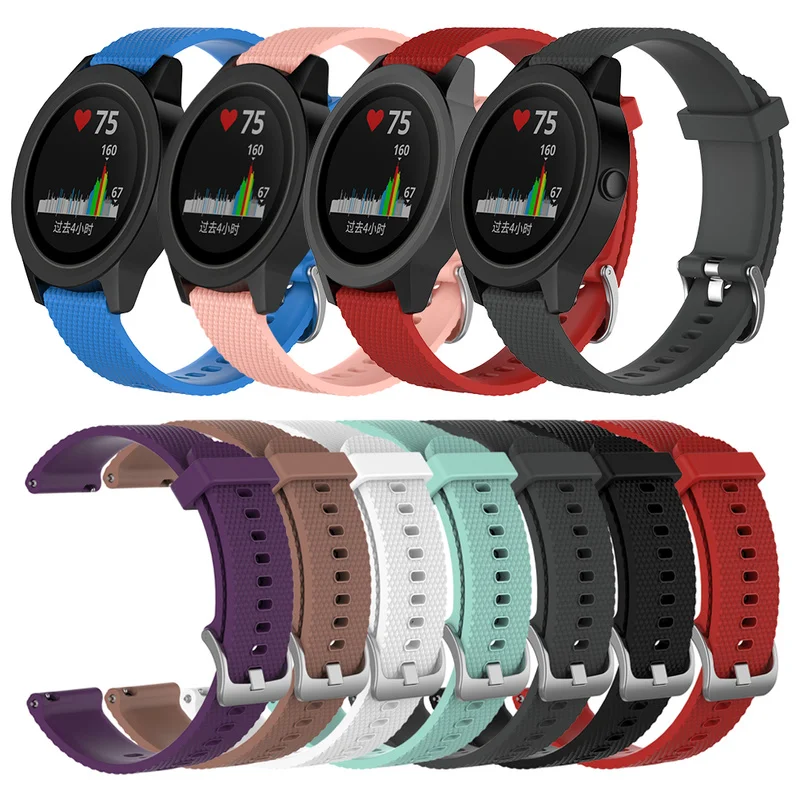 

Colorful Soft Silicone Replacement Strap for Garmin Vivoactive3 Vivomove HR Smart Wristband for Garmin Vivoactive 3 Watch Band