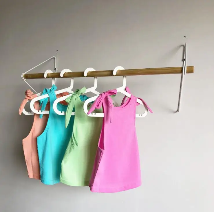 

2019 New Wholesale Girls Bow Vest Fashion Summer Cotton Girls Top 2-7t PT855