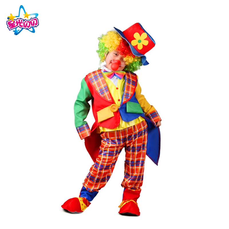 Penghantaran Percuma Kostum Badut Kanak-kanak Kanak-kanak Circus - Kostum karnival - Foto 5