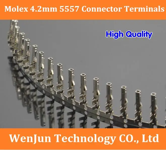 2000PCS Free Shippin 4.2mm 5557 Computer connector terminals female needle for 4P 6P 8P 20P 24P male shell/Tin plating high foot |