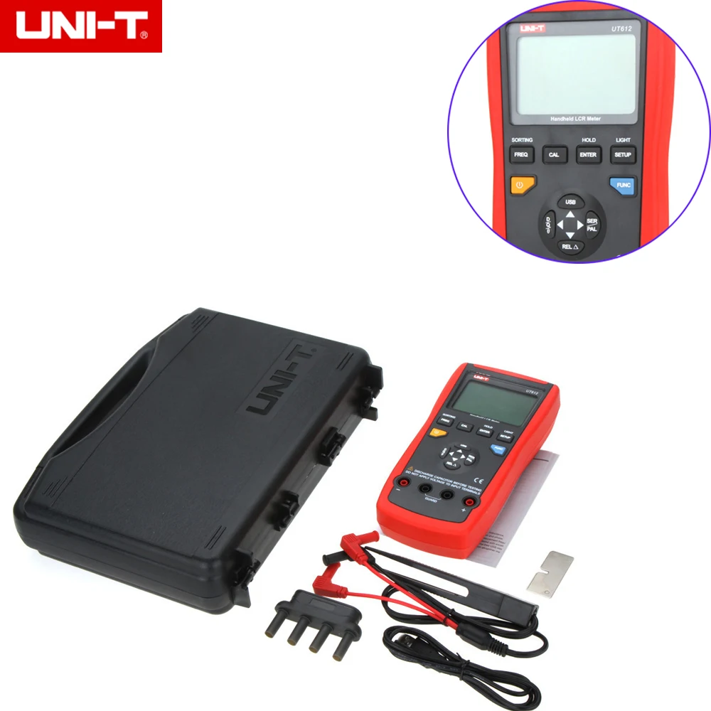 

UNI-T UT612 USB Interface 20000 Counts Inductance Frequency Test Deviation Ratio Measurement LCR Meters with box