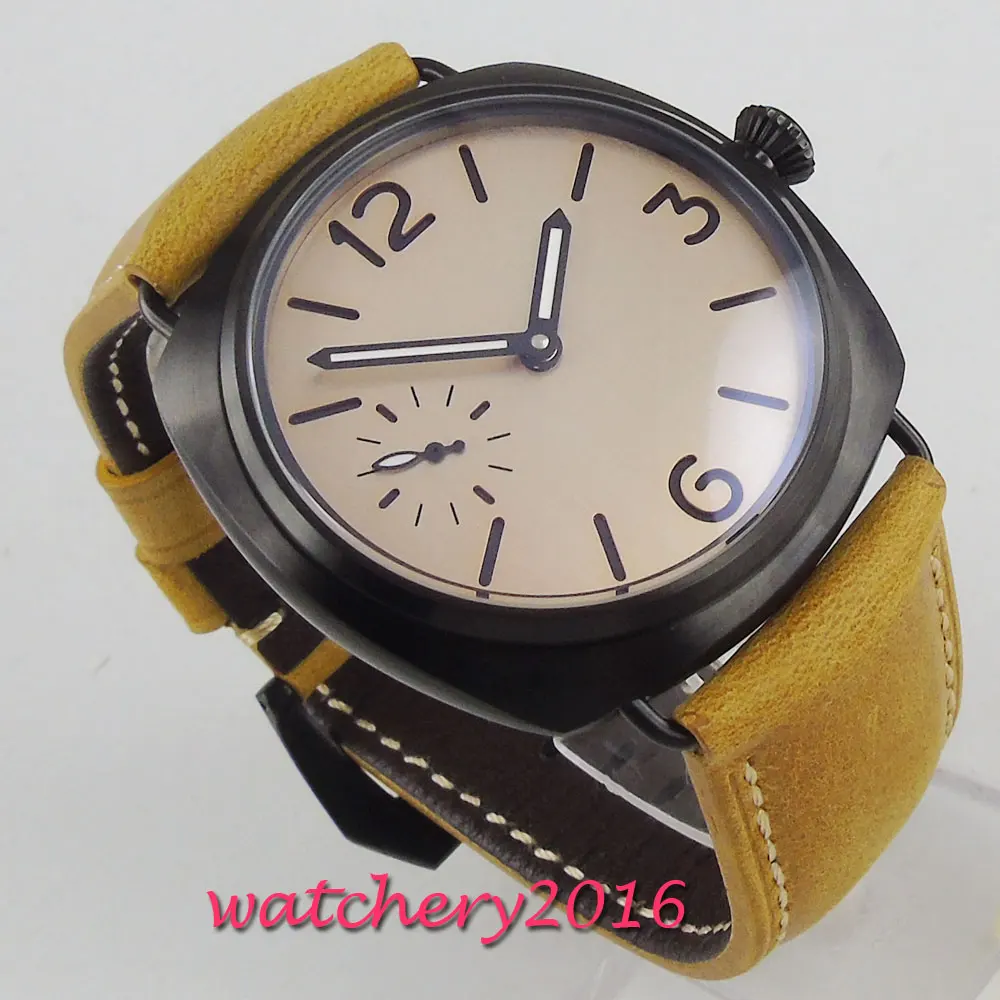 Relogio Masculino, мужские часы, Топ бренд, роскошные мужские военные часы с PVD стеклом, наручные часы, 17 драгоценностей, часы с ручным заводом, parnis, 47 мм часы
