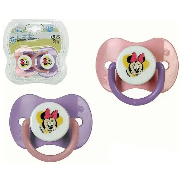 Набор силиконовых пустышек Minnie mouse disney + 0M 119193 (2 uds) | Мать и ребенок