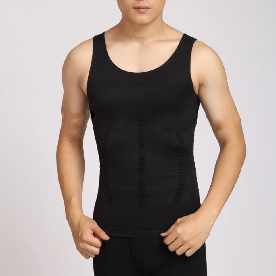Clomplu Shapewear Shaper для мужчин для похудения живота контроль Футболка Мужская Плюс Размер Эластичный Высококачественный спандекс моделирующие Топы