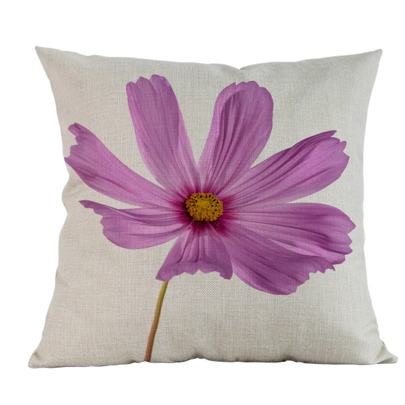 The-pink-Daisy-pattern-linen-pillow-case-plant-flowers-small-pure-and-fresh-and-home-decoration (2)