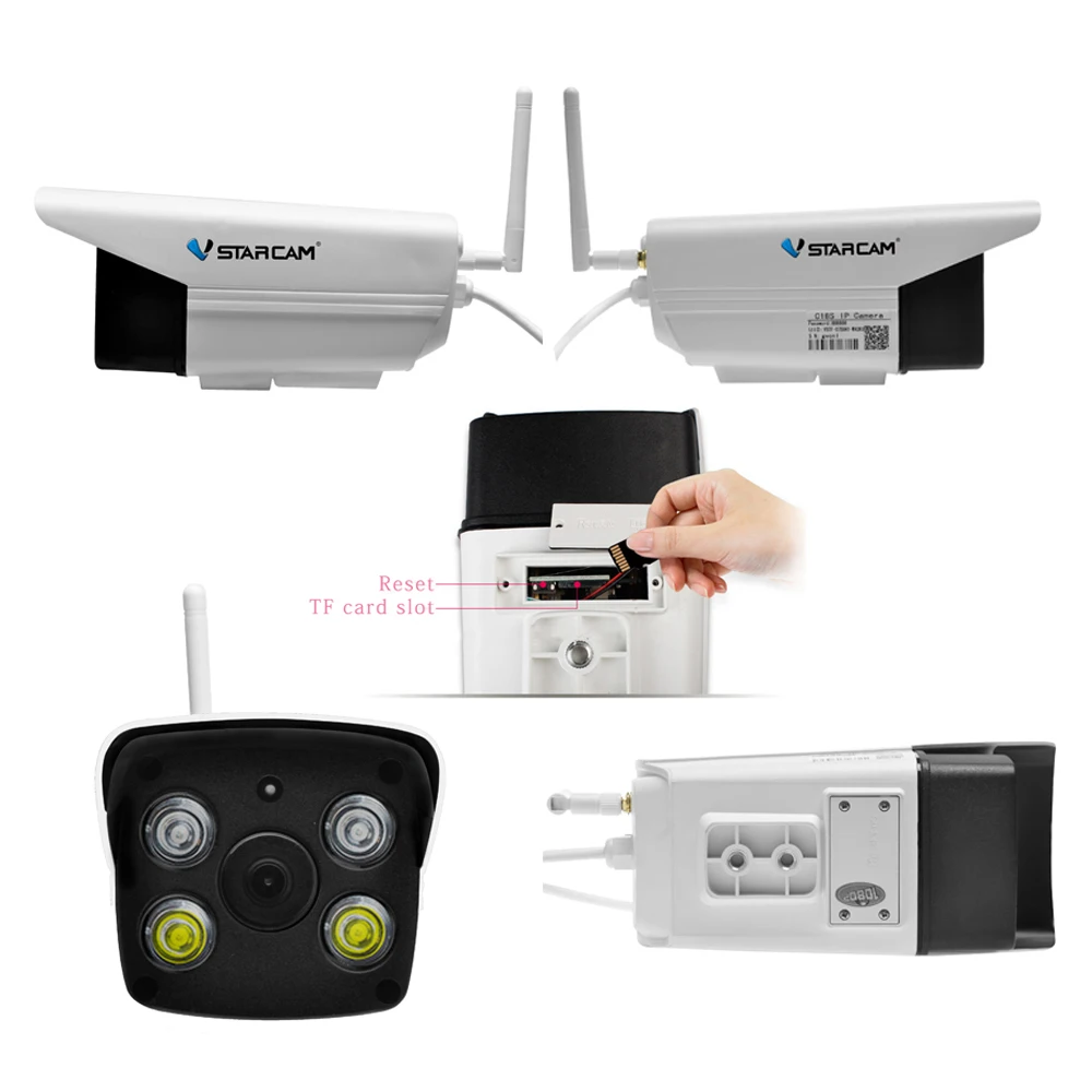 Vstarcam Wi-Fi ip-камера 1080P Водонепроницаемая уличная полноцветная камера видеонаблюдения ночного видения инфракрасная камера Bulllet EYE4 APP