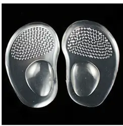 Обувь мат массаж липкий силиконовый Гель ортопедических вставки поддержки свода стопы массаж стелька подушки колодки для обуви вставки