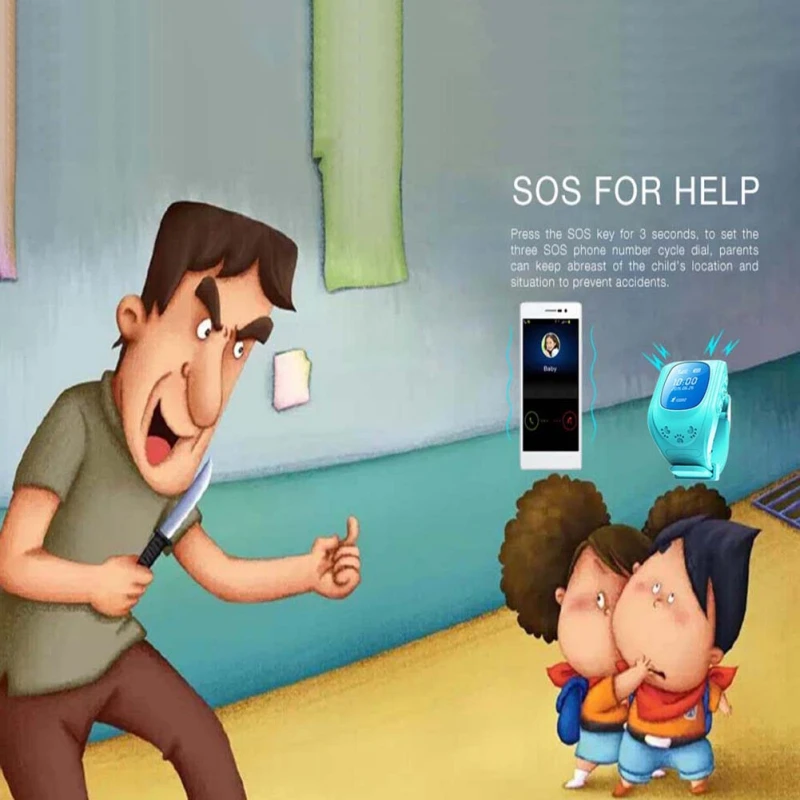 BALIGHT Anti Lost Q50 OLED Child GPS Tracker SOS Smart Monitoring Positioning Phone Kids GPS Baby 4