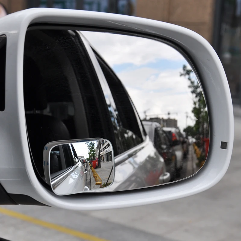 360 широкоугольное выпуклое зеркало заднего вида для автомобиля, Безрамное широкоугольное длинное зеркало для автомобиля, аксессуары