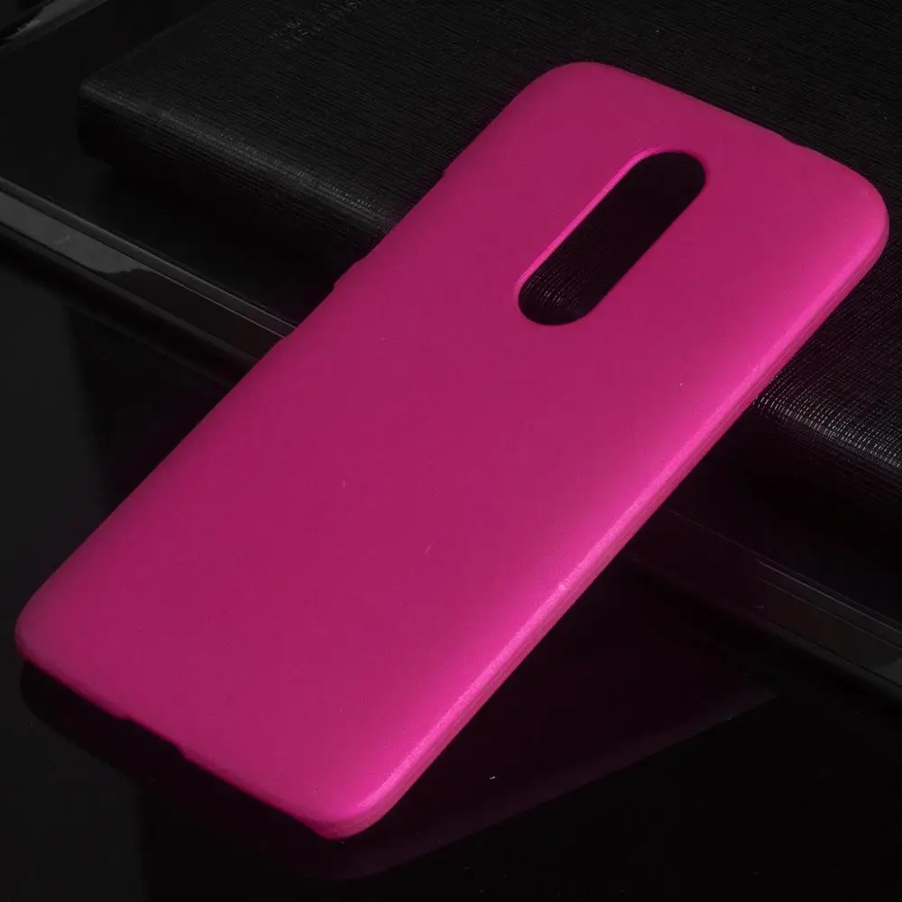 Матовая Пластик Coque 5.5For Moto M Чехол для Motorola Moto M Xt1662 телефона чехол-лента на заднюю панель - Цвет: Rose red