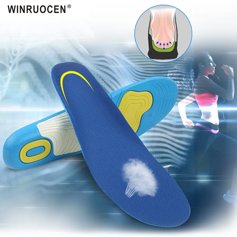 Sports Insoles Slip for Shoes Forefoot U shaped Heel Massage Cushion