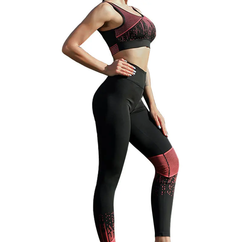 gym leggings and crop top set