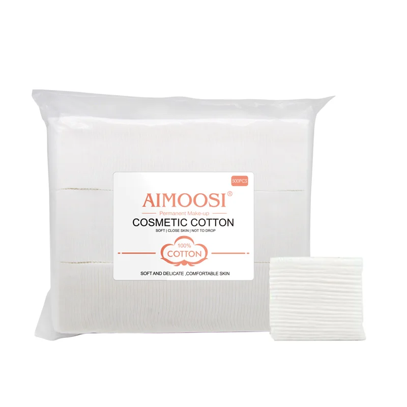 

500pcs(5cm x 7cm ) Aimoosi cosmetic cotton Three layer structure design,delicate and soft. Strong water lockingDustproof packing