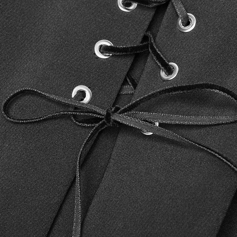 Панк рейв женские короткие готическая юбка со шнуровкой OPQ-383
