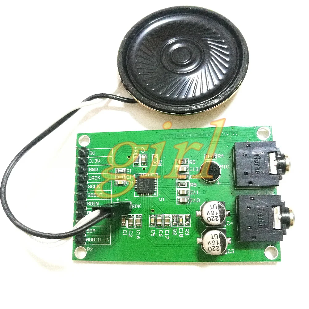 WM8978 audio I2S decoding with loudspeaker module STM32 audio recording