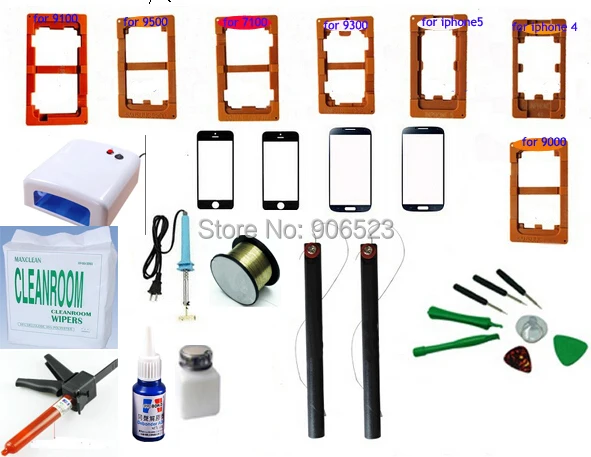 

New LCD Display Touch Screen Tools Kit refurbish Front Glass Separate Repair for iPhone 4 5 Galaxy S4 i9500 i9300 N9000 N7100