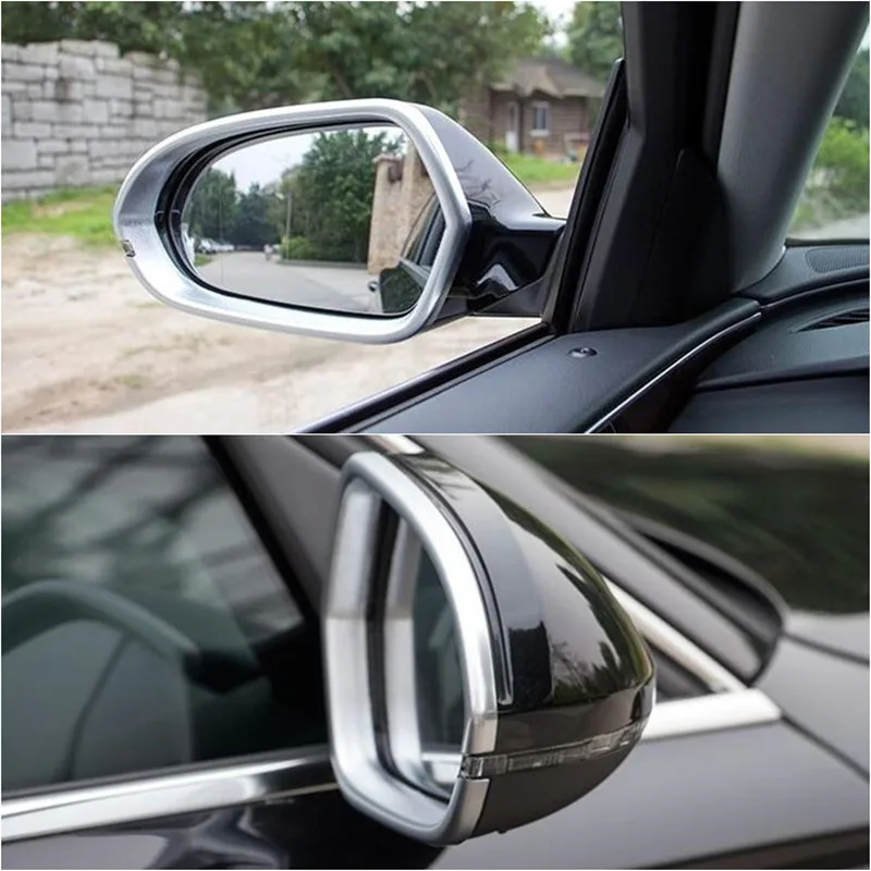 Внешнее, заднего вида зеркало рамка украшения накладка 2 шт для Audi A6 C7 2012- автомобильный хромированный abs-пластик аксессуары