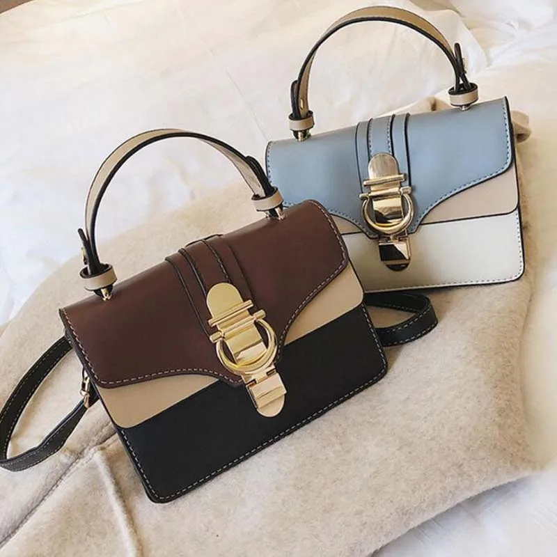 Di Donne Nuove 2019 red Modo Piccola Signore brown Con Per E Blocco A Borse Le Borsette Borsa Pannelli Blue Tracolla Classico Delle BqAwwE5F