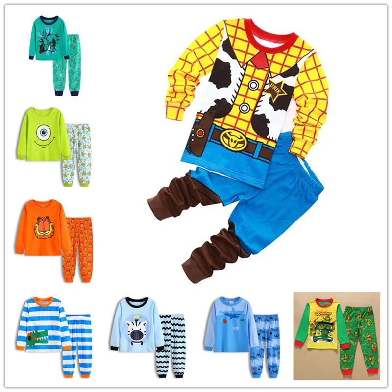 

Baby Kids Sleepwear Pyjama boys Home Wear Minnie Cotton 2019 spring Pajamas Set Cartoon Long Sleeves Nightgown Sleepwear