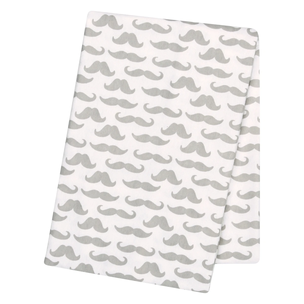 Trend Lab 101535 Mustaches Flannel Swaddle Blanket (1)