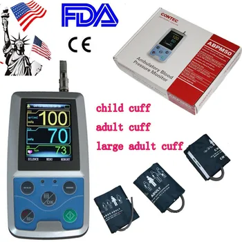 

ABPM50 + 3 cuff 24 hours Ambulatory Blood Pressure Monitor Holter ABPM Holter BP Monitor with software contec