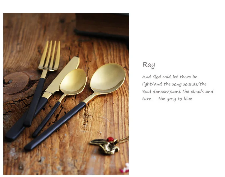 304 Stainless Steel Western Cutlery Thicken Fork Knife Scoop Forks Spoons Tableware Dinnerware Restaurant Kitchen Dining Cutlery