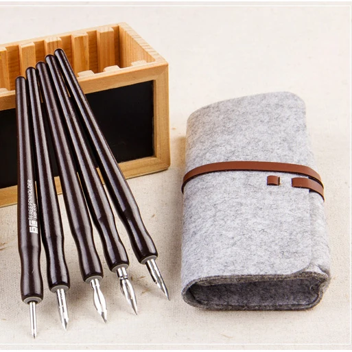 

GREAT MASTER Dip Pen 5 Shaft 5 Nib Set Fountain Pen Professional Comics Tools Comics Dip Pen Students Animation