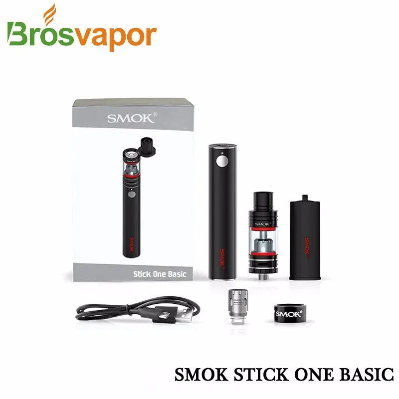 100% Original Smok Stick One Basic Kit with 2ML SMOK Nano TFV4 Tank 2200mah eGo Cloud Battery 510 thread lightweight comfortable E-cigarette kit Shock!!!