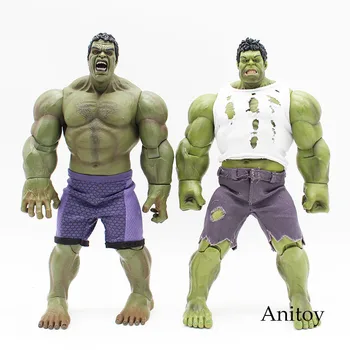 

Marvel Super Hero Series The Avengers superhero hulk Real Clothes Ver. PVC Action Figure Collectible Model Toy KT3603