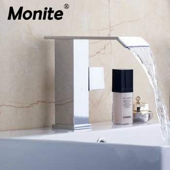 

Bathroom Waterfall Chrome Brass Deck Mounted 92427 Single Handle Basin Sink Vessel Vanity Torneira Faucets,Mixer Taps